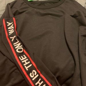 TRUTH IS THE ONLY WAY ROMWE BLACK TOP LONG SLEEVES
